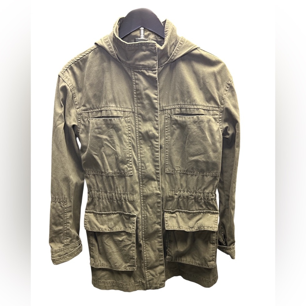 Universal Thread Women’s Utility Hooded Jacket Cotton Army Green XSmall